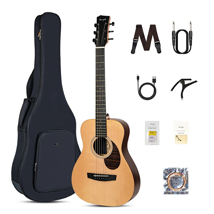 Enya EB-X1 PRO MAX Mini Dreadnaught Akustik Gitar